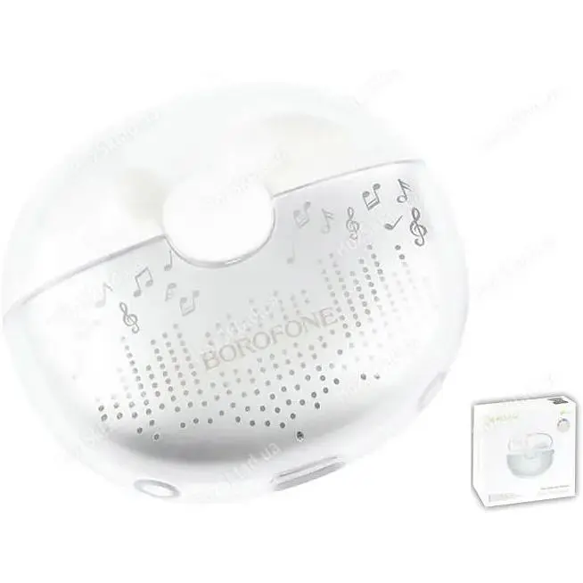 Беспроводные наушники Borofone BW15 блютуз стерео гарнитура белая - фото 2