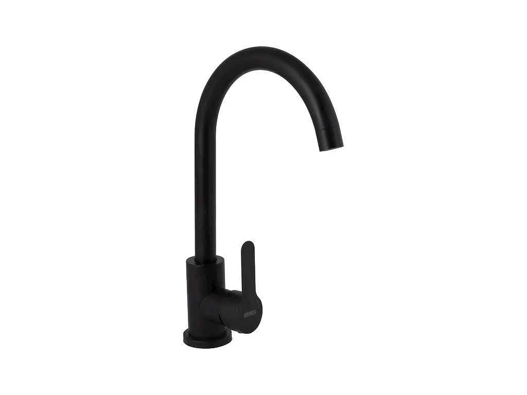 Змішувач Brinex на мийку чорний Pure 015F Matt (k35) BRIPUR015FBLM