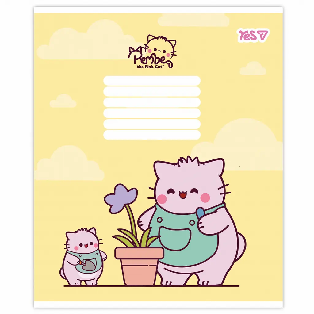 Набір зошитів Yes Pembe the cat 18 аркушів у лінію 25 шт. (769091) - фото 6