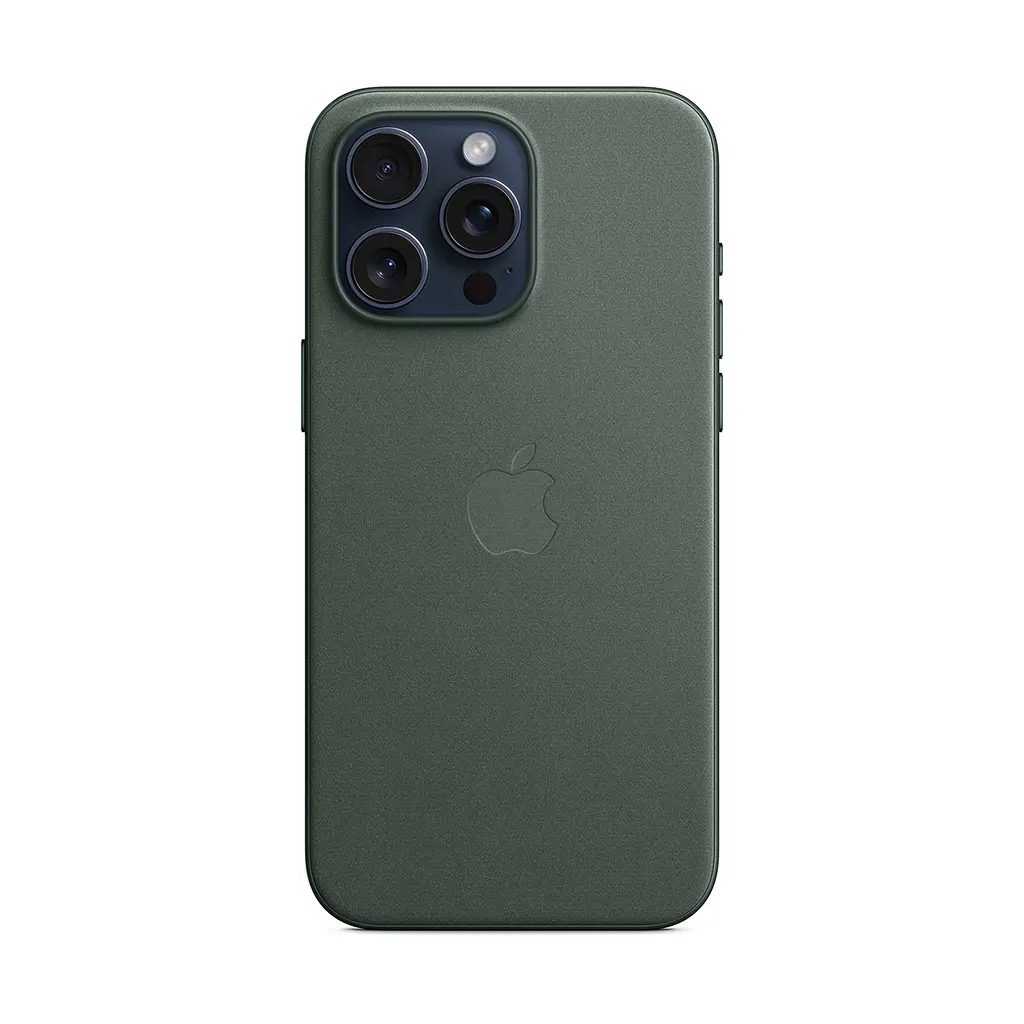 Чехол для Apple iPhone 15 Pro Max, FineWoven Case with MagSafe, зеленый, защитная накладка из материала FineWoven, противоударный, для iPhone, защита всего корпуса, поддержка беспроводной зарядки и MagSafe, (ARM71988) - фото 5