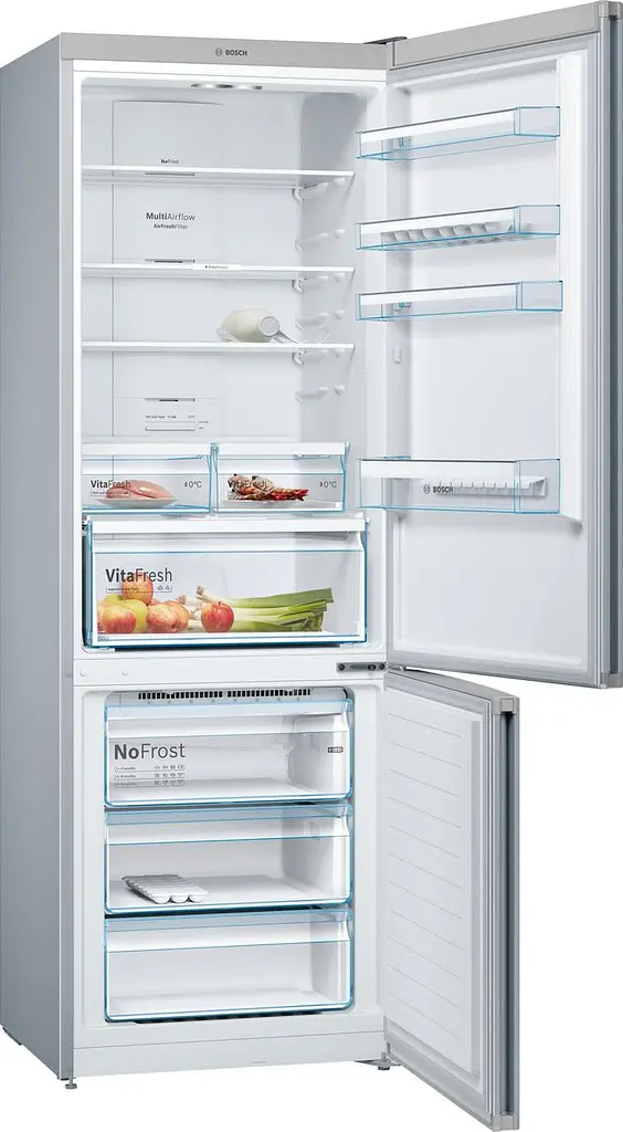 Холодильник з нижньою морозильною камерою Bosch KGN49XL306 нержавіюча сталь (KGN49XL306) - фото 2