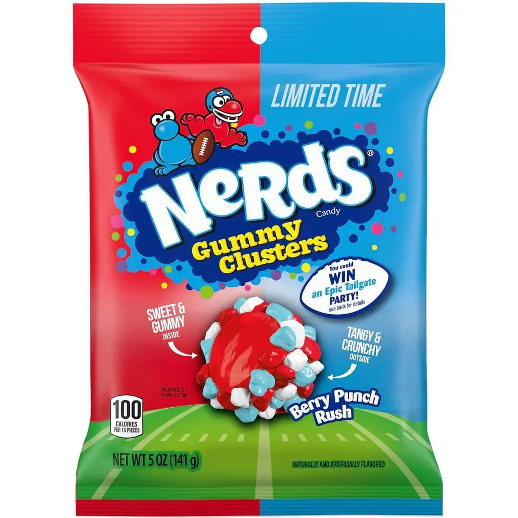 Драже Nerds Gummy Clusters Berry Punch Rush 141г