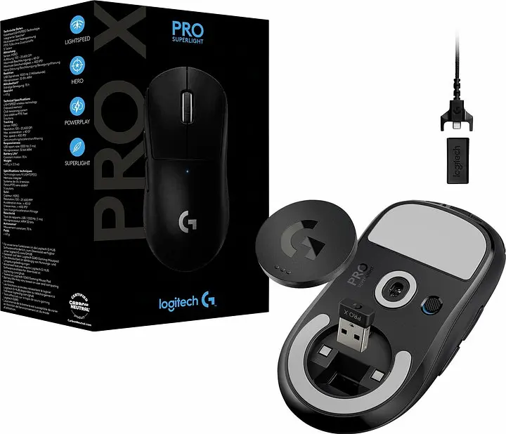 Миша комп'ютерна Logitech G Pro X Superlight Wireless Black (910-005880, 910-005882) - фото 2