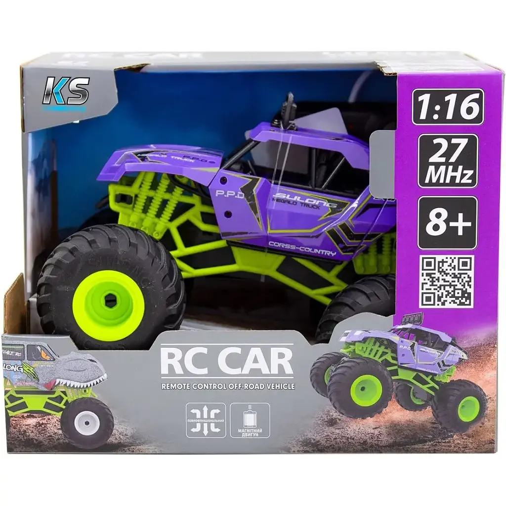 Машинка на радиоуправлении Sulong Toys 1:16 Bigfoot Off-Road Violet (SL-358RHV) [114148] - фото 8