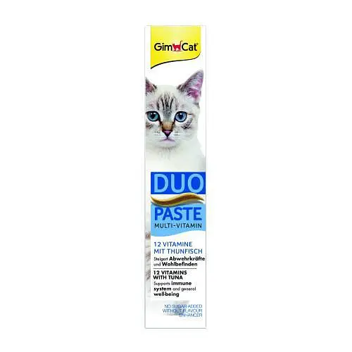 Паста для котів GimCat DUO PASTE Multi-vitamin 12 vitamins with tuna 12 вітамінів і тунець, 50 г - фото 3