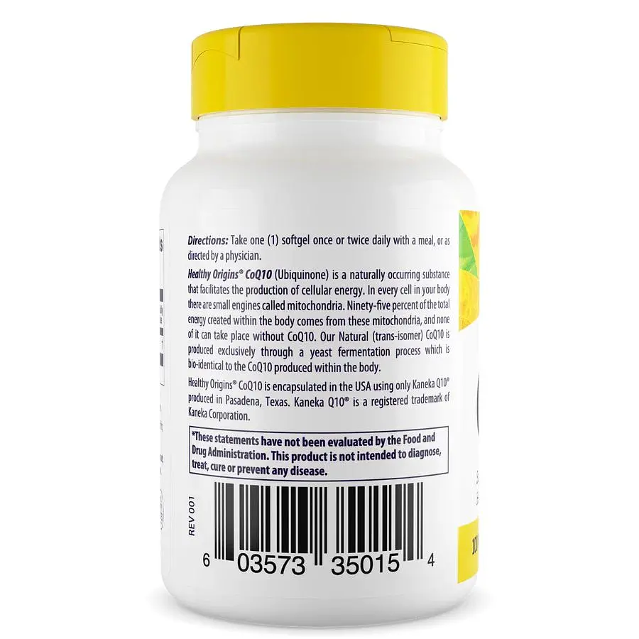 Натуральна добавка Healthy Origins CoQ10 Kaneka Q10, 100 mg 30 капсул - фото 3