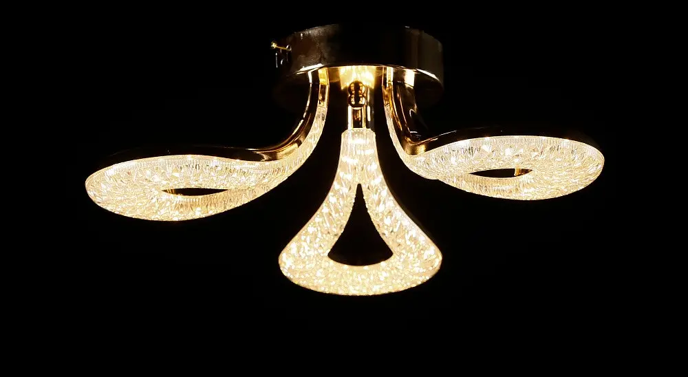 Стельова світлодіодна люстра Splendid Ray L1656/3 LED (GD), золото, 60 Вт, від 8-16 м² - фото 4