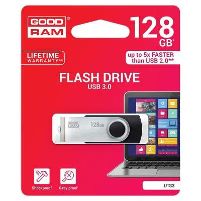 USB флеш накопичувач Goodram 128GB UTS3 Twister Black USB 3.0 (UTS3-1280K0R11) - фото 3