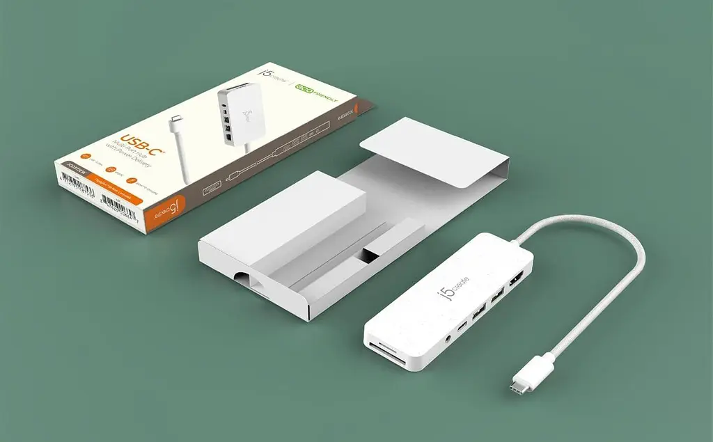 USB-хаб j5create JCD373EW-N, USB Type-C 6-в-1 (JCD373EW-N) - фото 4