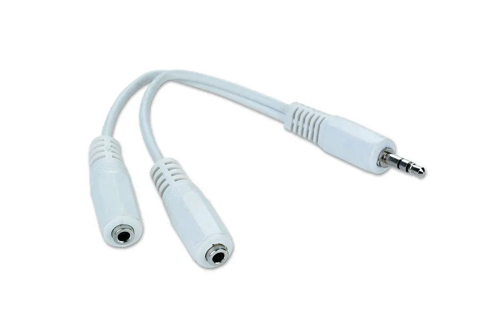Переходник адаптер Cablexpert CCA-415W Mini-Jack 3.5 папа 2 x Mini-Jack 3.5 мама - фото 2