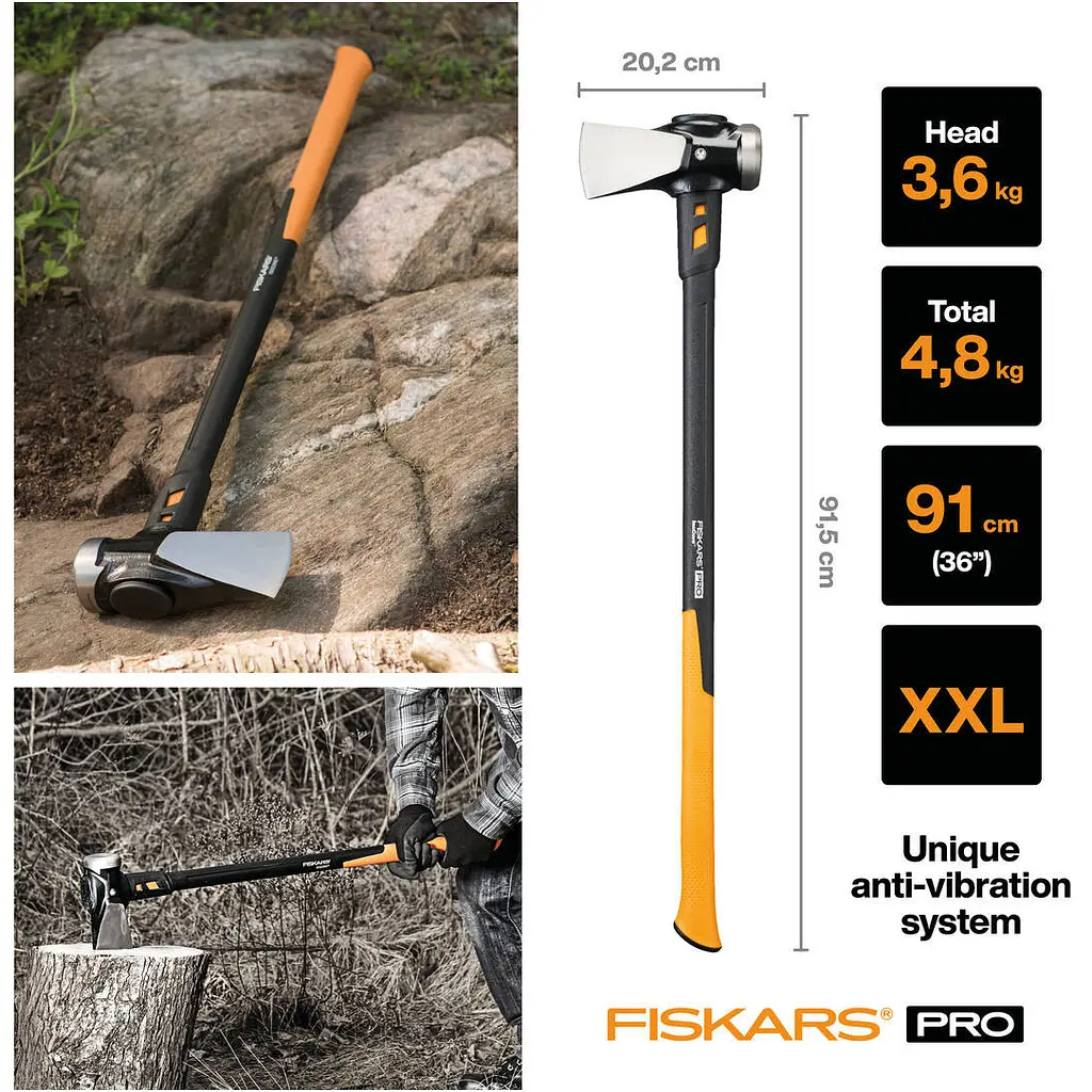 Сокира-молот Fiskars IsoCore XXL 8 lb / 36 " (1020220) - фото 3