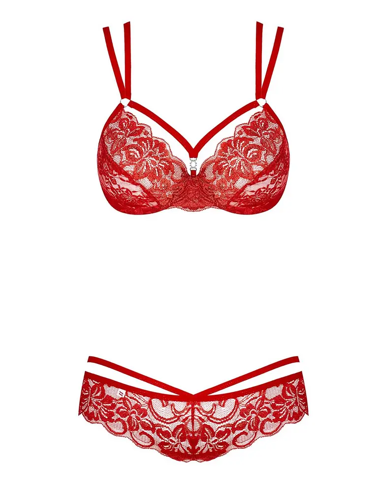 Комплект белья Obsessive 860-SET-1 L/XL красный - фото 5