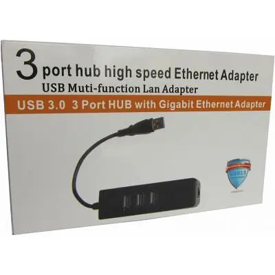Концентратор Dynamode USB 3.0 Type-A - RJ45 Gigabit Lan 3*USB 3.0 (USB3.0-Type-A-RJ45-HUB3) - фото 4