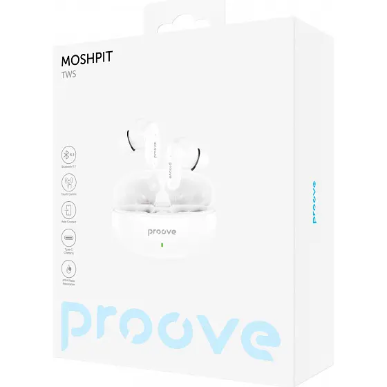 Навушники Proove MoshPit TWS White (TWMP00010002) [104477] - фото 6