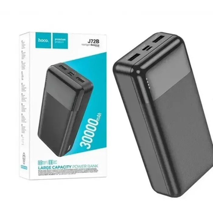 Зовнішній акумулятор Power bank HOCO J72B 30000mAh Повербанк для телефона / Павербанк Чорний - фото 5