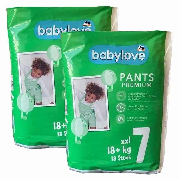 Підгузки - трусики Babylove Premium 7 xxl (18+ кг) 36 шт