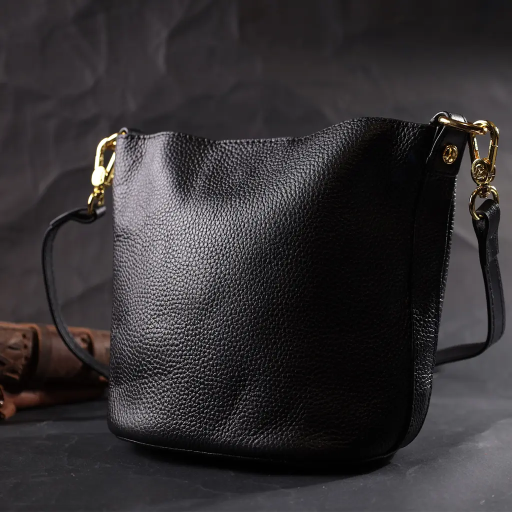 Шкіряна сумка Vintage з автономною косметичкою всередині 22х18х12 см sum0029058 - фото 9