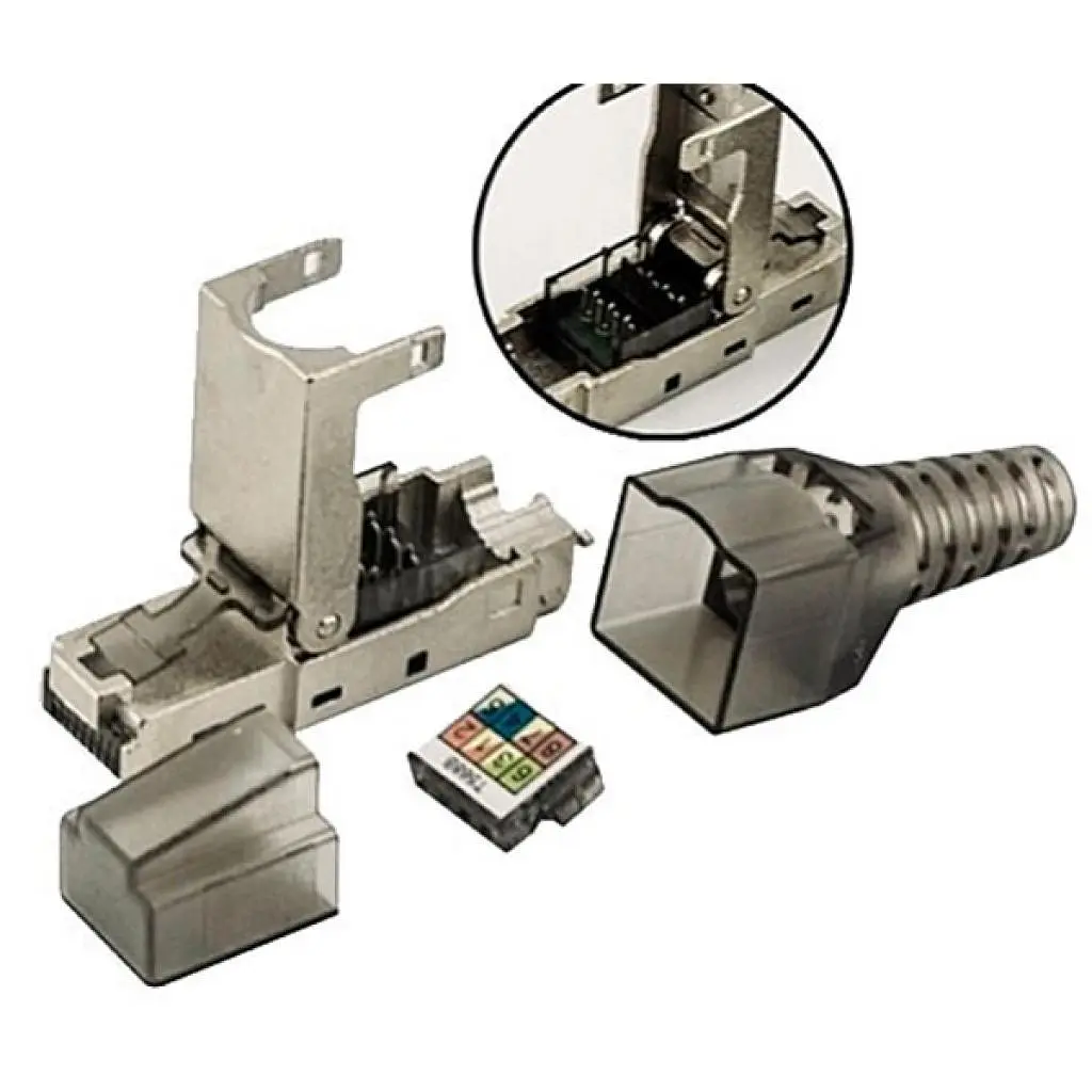 Конектор RJ45 cat.6A STP 8P8C, безінструментальний Kingda (KD-KJ6A-17S) - фото 4