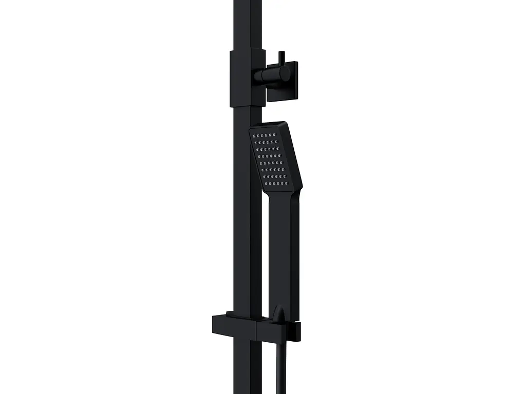 Душова система Corsan Ango black mat з виливом CMN030MBL, Чорний матовий - фото 5