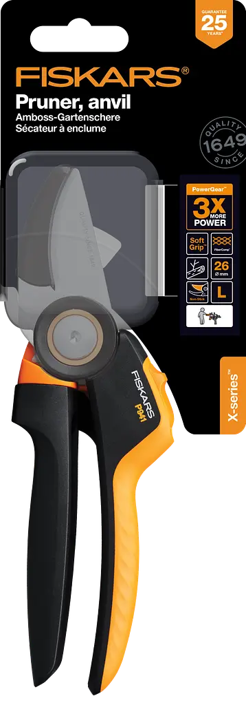 Секатор Fiskars X-Series P941 Anvil до 26 мм (1057174) - фото 2