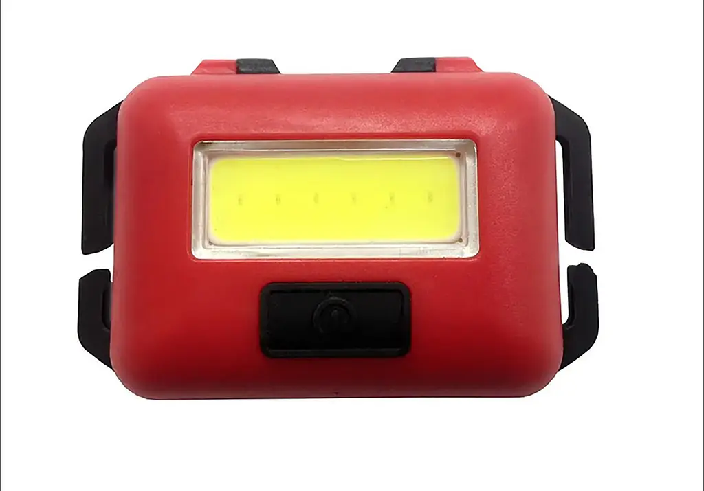 Светодиодный налобный фонарик COB 10W яркий свет от 3шт батарейки AAA фонарь на лоб, Yu Xin Красный 87647 - фото 3