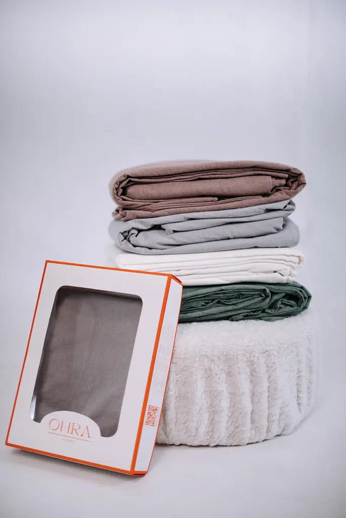 Комплект постільної білизни Washed Cotton з вареної бавовни світло-сірий Ash Gray - фото 7