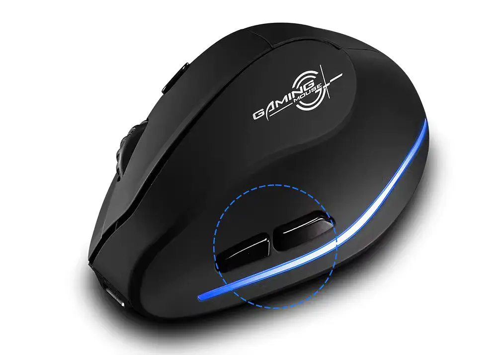 Вертикальна миша бездротова Zelotes F-35 з акумулятором та RGB підсвічуванням Black - фото 4