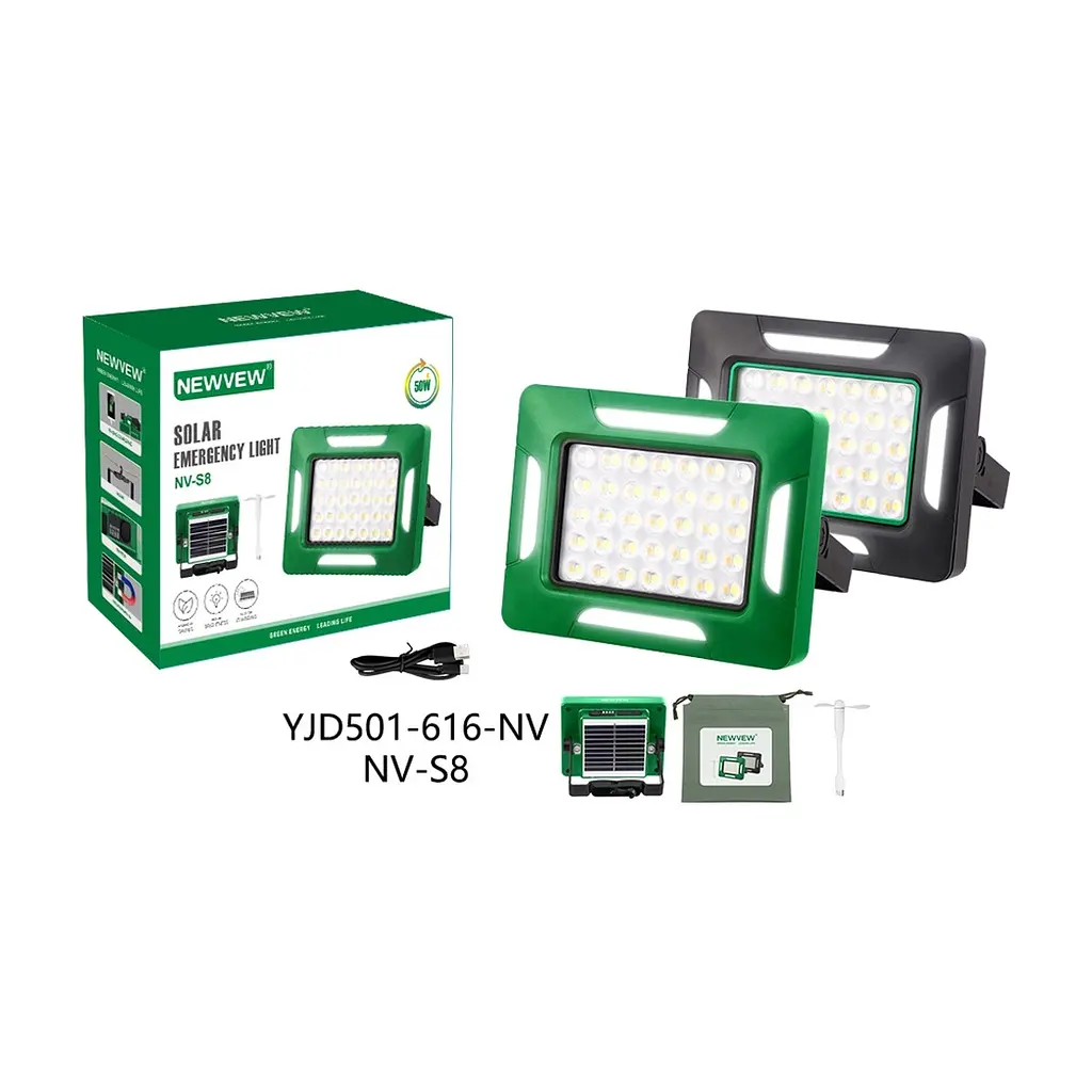 Ліхтар NEWVEW NV-S8 50W Solar Panel 1500mAh Green (NWVW-NV-S8-GN) - фото 5