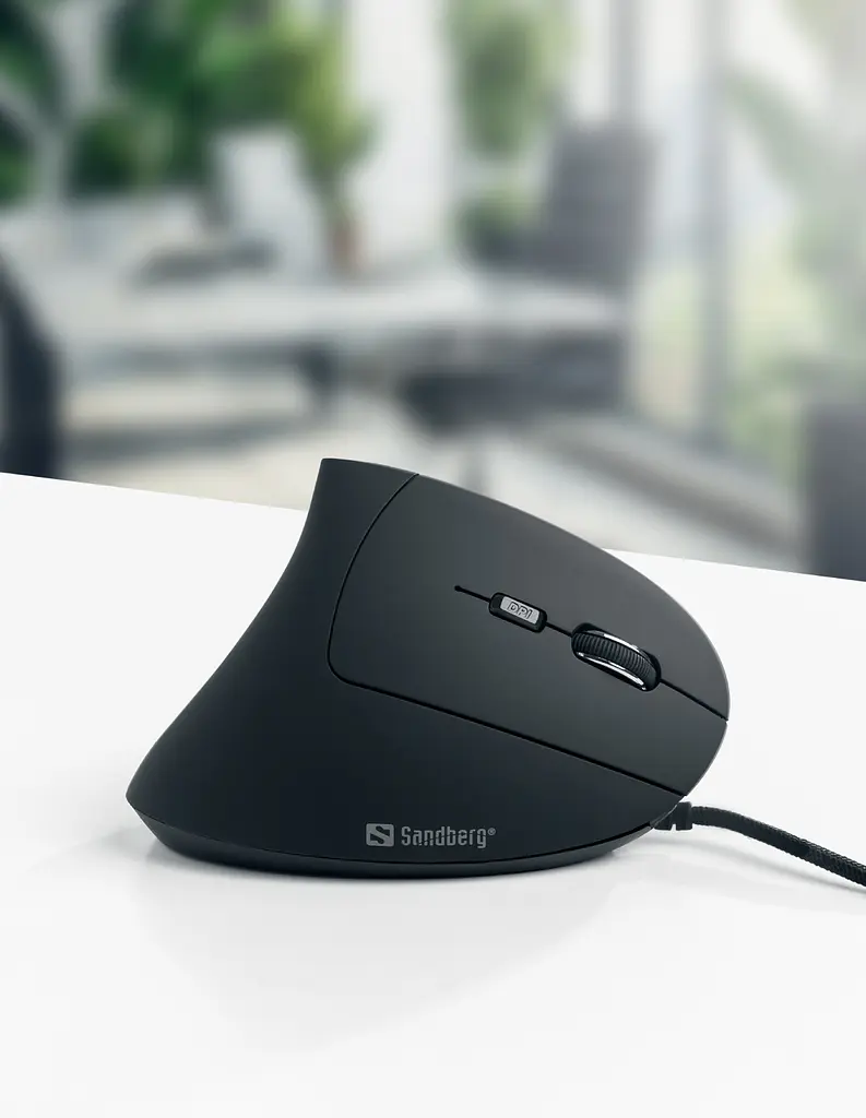 Мишка Sandberg Wired Vertical Mouse Pro 2400 dpi6 кнопок 1.5м чорна - фото 6