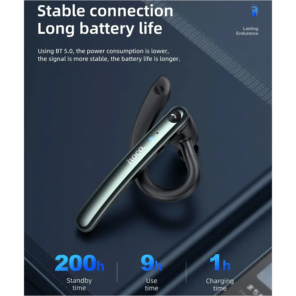 Bluetooth-гарнітура Hoco S19 Heartful ENC Metal Gray (752918) [151275] - фото 7