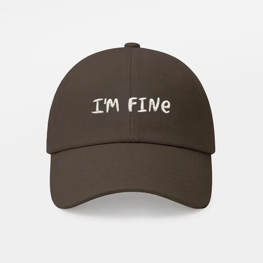 Кепка «I’m fine» коричнева - фото 6