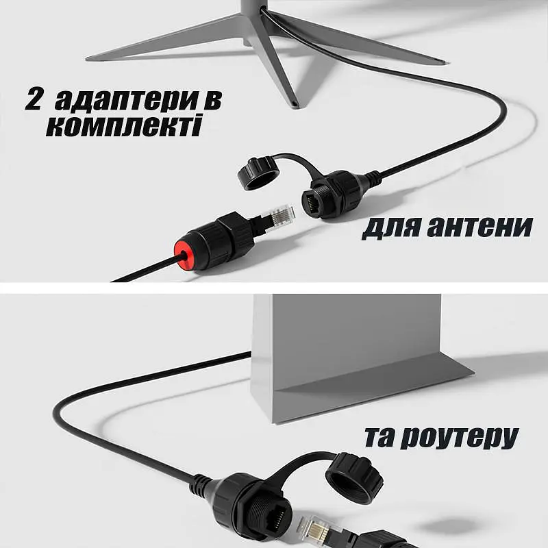 Водонепроникний комплект 2 шт для тарілки та роутера Starlink Ethernet RJ45 Adapter Gen 3 /Mini - фото 3