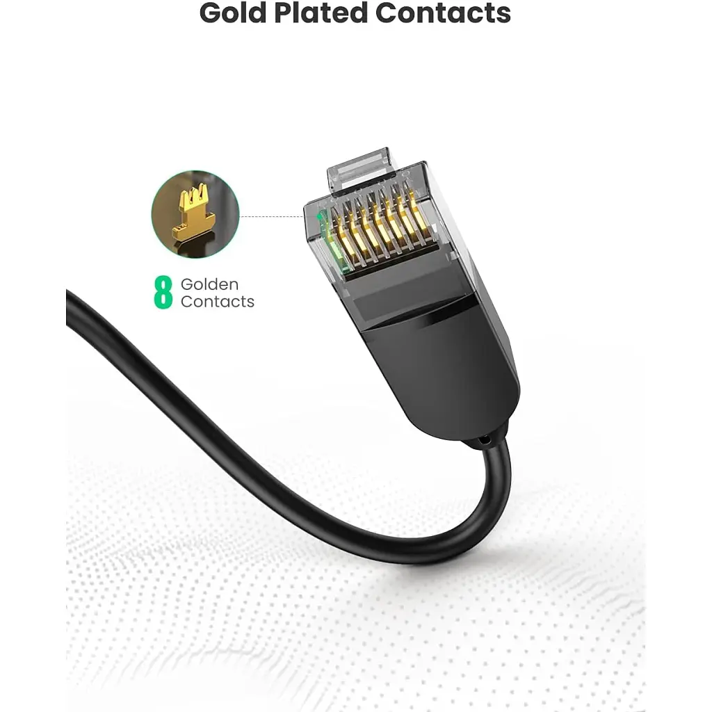 Патч-корд 10м, UTP cat 6 RJ-45 COPPER black Ugreen (U_70656) - фото 2