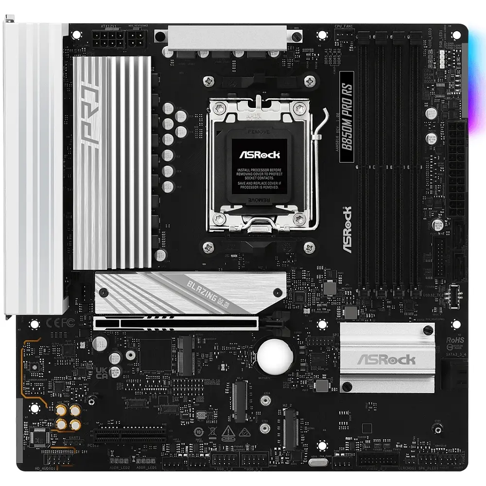 ASRock B850M Pro RS (AM5/B850, 4*DDR5, PCIex16, HDMI/DP, 4xSATAІІІ,3xM.2, 2.5GLan, mATX) - фото 6