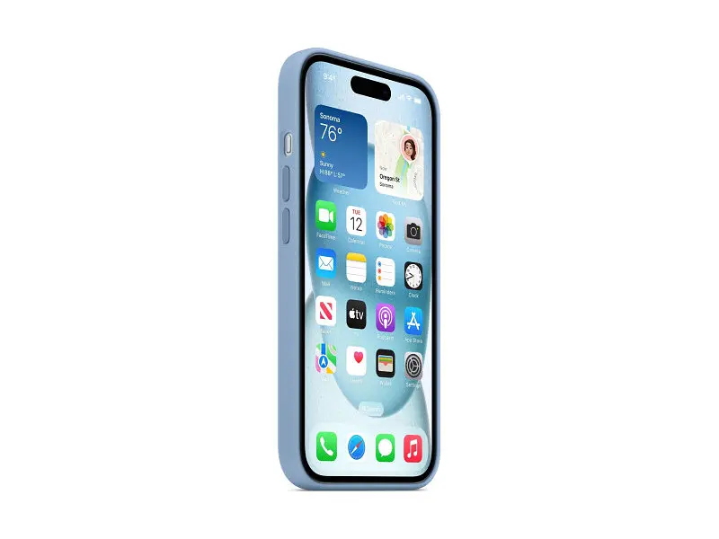 Чохол для смартфона Apple iPhone 15 Silicone Case with MagSafe - Winter Blue (MT0Y3) - фото 7