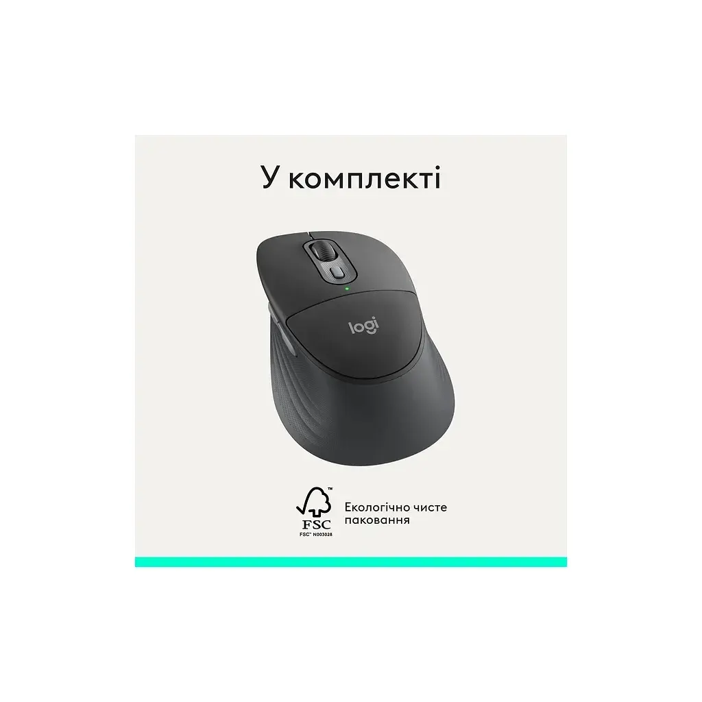 Мишка Logitech Signature Comfort Plus M850L Wireless/USB-C Graphite (910-007715) - фото 11