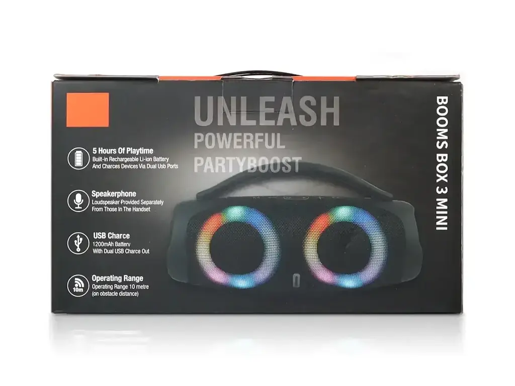 Мінідинамік Bluetooth Boombox 3 Mini RGB B11 - фото 6