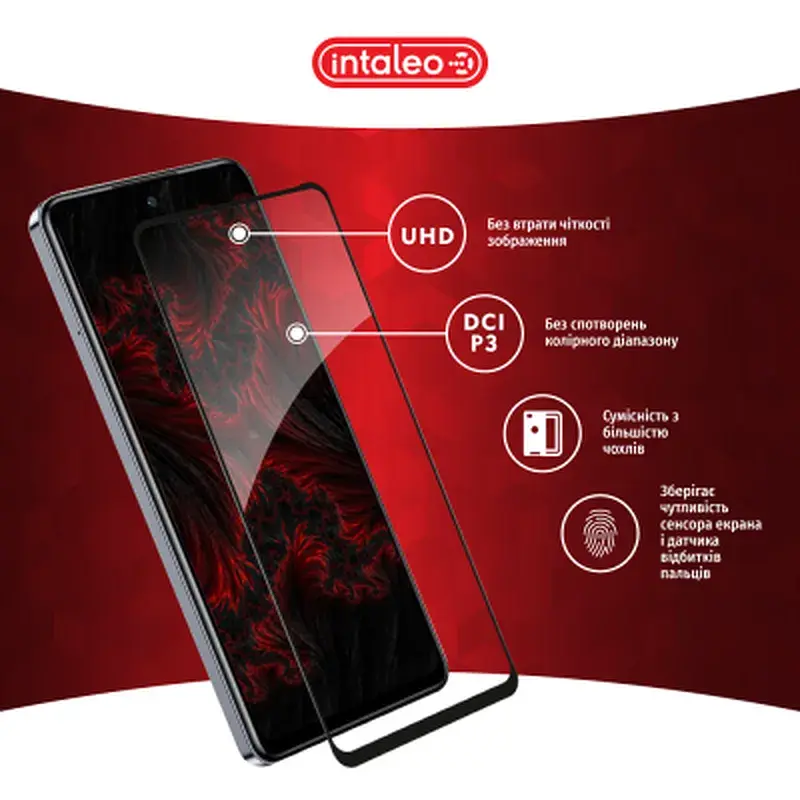 Скло захисне Intaleo Full Glue Infinix Hot 40 Black (1283126589195) - фото 4