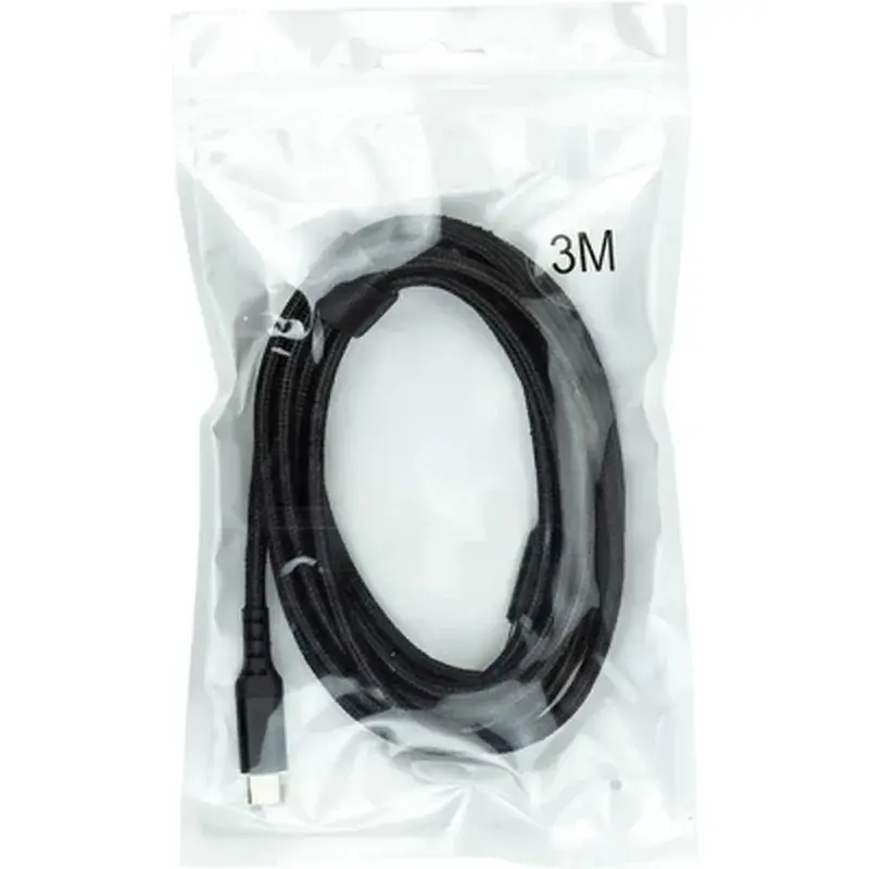 Дата кабель USB-C to USB-C 3.0m PD60W black San Guan (CA914104) - фото 4