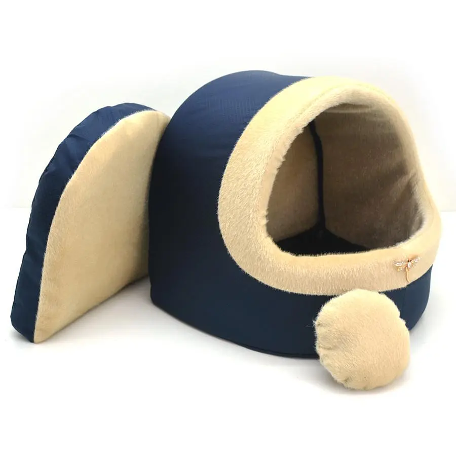 Будка для котів та собак Zoo-hunt Хутро синє №2 425х375х375 мм (ZH26775341-1) - фото 2