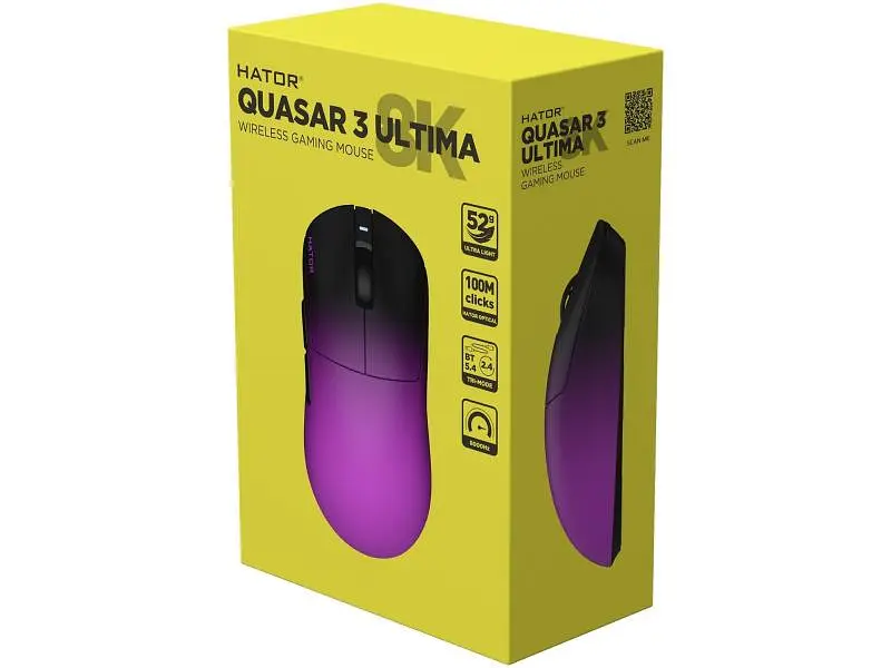 Миша Hator Quasar 3 ULTIMA 8K Wireless black/violet (HTM760) - фото 7