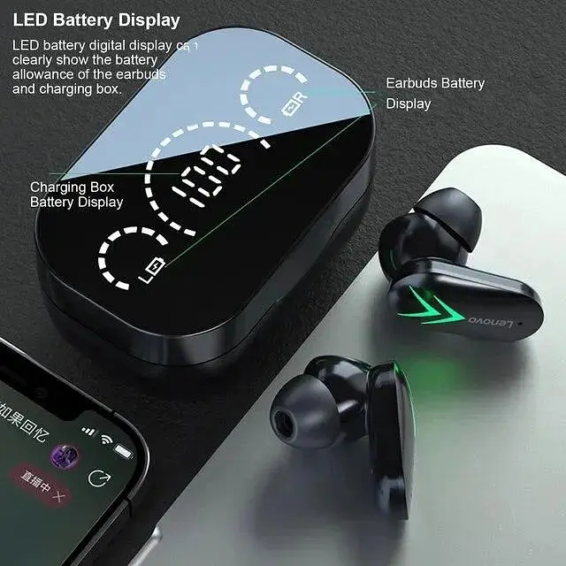 Беспроводные наушники Lenovo XT82 TWS Bluetooth черные - фото 5