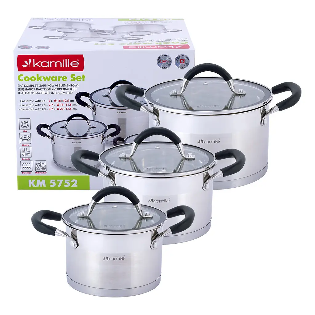 Набір каструль Kamille KM-5752 6 предм.
