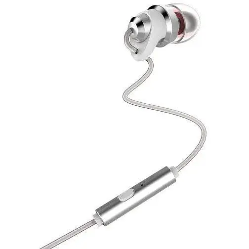 Дротові навушники Remax RM-585 metal music 3.5 mm 1.2 m вакумні з мікрофоном White - фото 4