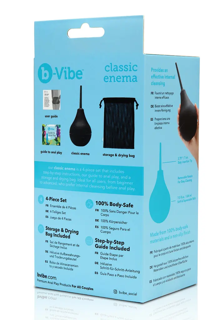 Анальний душ B-Vibe Classic Enema, чорний - фото 10