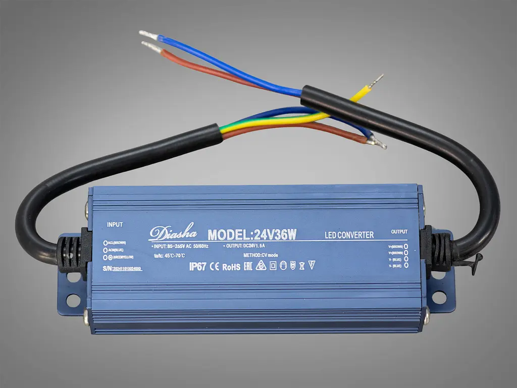 Блок питания 24 В, для подключения LED ленты, 36Вт, 1.5А - фото 2