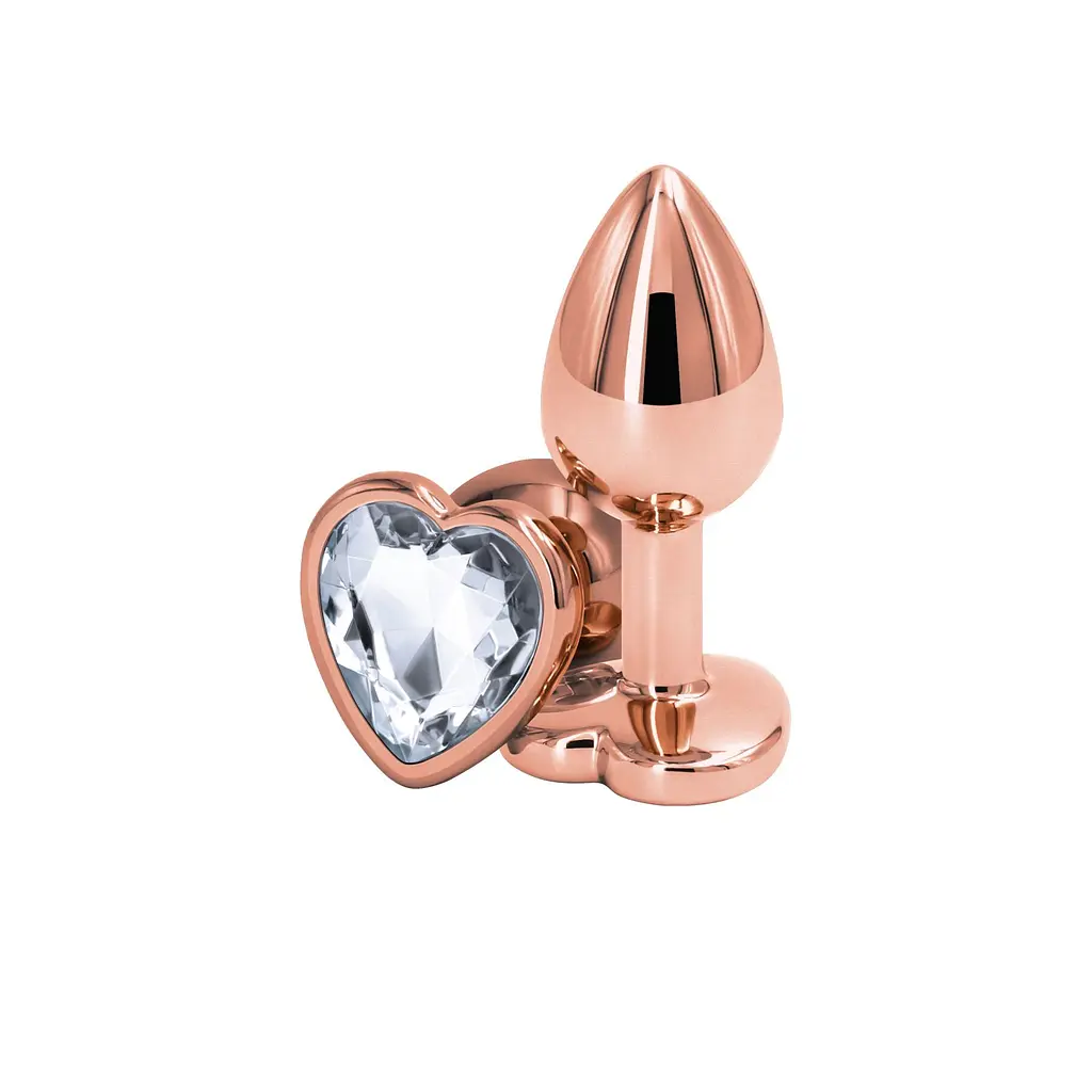 Анальна пробка NS Novelties Rear Assets - Rose Gold Heart, S