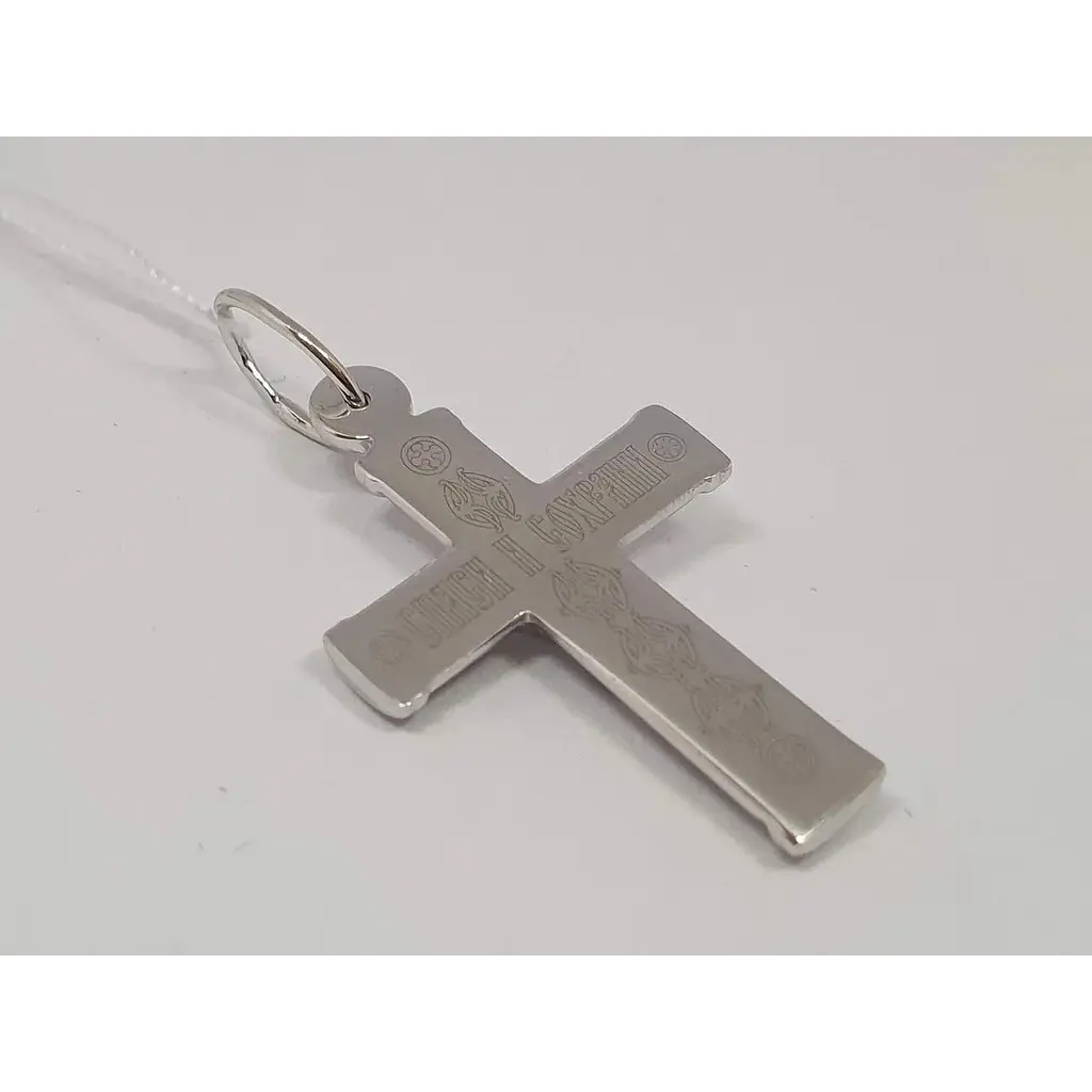 Срібний хрест Харківська ювелірна фабрика Розп'яття Христа. 3592-ПР - фото 3