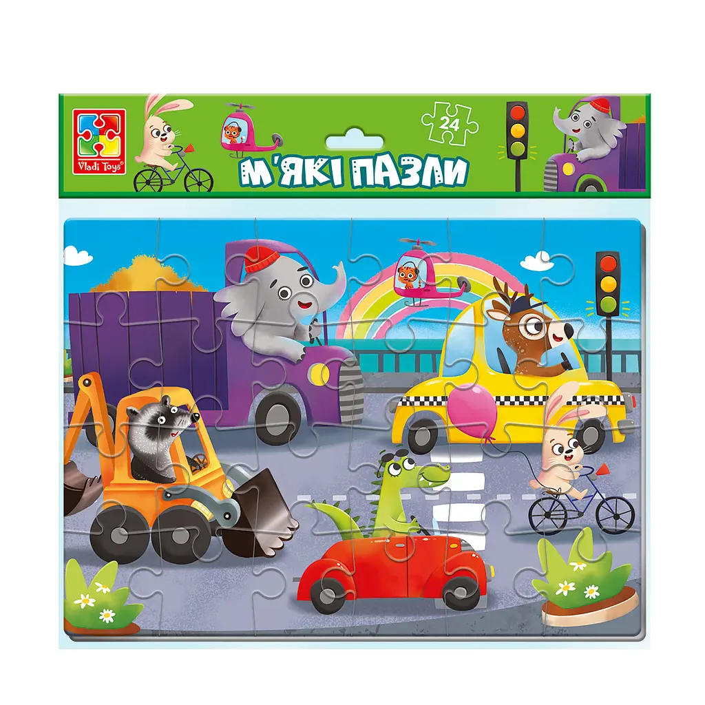 М'які пазли Vladi Toys Ферма, укр. мова, 24 елемента (VT1102-31) - фото 2