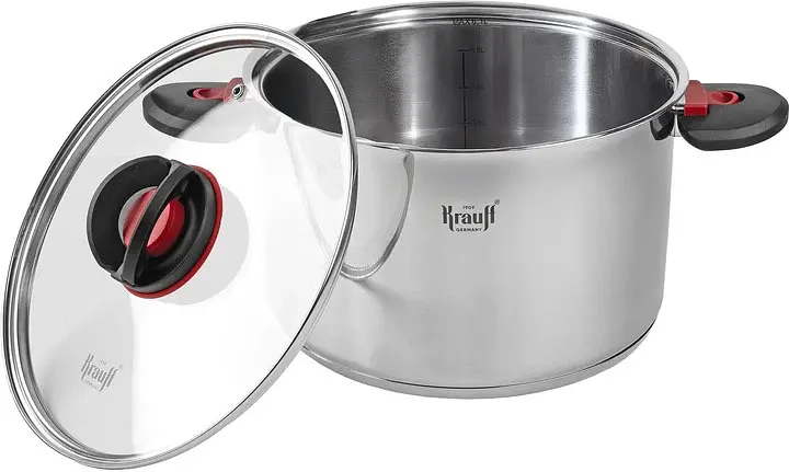 Каструля з кришкою Krauff 26-303-022 6.1 л 24 см срібляста - фото 3